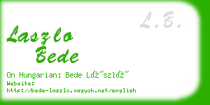laszlo bede business card
